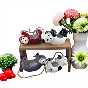 Vaso per Fiori in Porcellana Smaltata con Animali Cartoon, Design da Scrivania per Casa, Commercio Estero Cross-border - Product Image 1