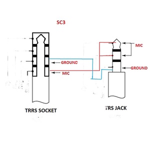 Adaptateur audio stéréo plaqué or 3.5mm <span class=keywords><strong>TRS</strong></span> mâle vers femelle <span class=keywords><strong>TRRS</strong></span> 3.5mm 3 4 pôles pour téléphone haut-parleur Microphone lecteur DVD - Product Image 6