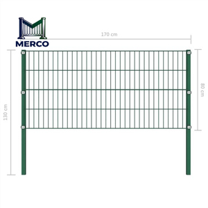 Panneau de clôture de sécurité en treillis métallique <span class=keywords><strong>rigide</strong></span> à <span class=keywords><strong>double</strong></span> fil avec service de modélisation 3D pour une utilisation en clôture de sécurité pour entrepôts industriels - Product Image 1