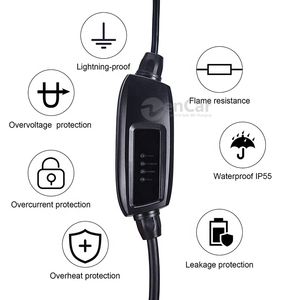 16a סוג evse duida סוג 1 מטען ב 2 <span class=keywords><strong>gb</strong></span>/t מטען רכב חשמלי עם סמוקו - Product Image 2
