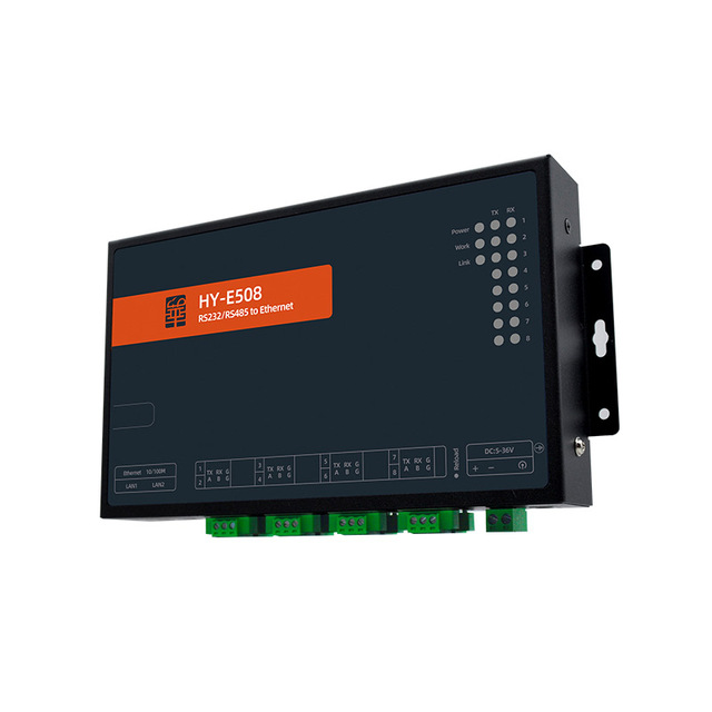 HUAIOT E508 8 Channels MQTT Modbus Gateway RS485 Serial to TCP/IP Ethernet Device Server Converter