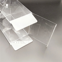 Boîte d'emballage en plastique transparent avec fond à verrouillage automatique et couvercle rabattable pour l'emballage de jouets en détail, OEM personnalisé