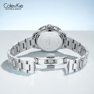 Colevkie Của Phụ Nữ Thép Không Gỉ Ban Nhạc Thạch Anh Cổ Tay Đồng Hồ Cổ Điển Không Thấm Nước OEM Đơn Giản Sang Trọng Kinh Doanh Thể Thao Cổ Hàn Quốc - Product Image 6