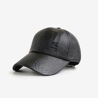 Gorra de Cuero Personalizada con Grabado para Hombre, Estilo Urbano, 6 Paneles, Gorra Deportiva de Alta Calidad, Gorra Tipo Dad Hat