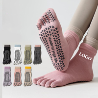 Bandage de sport de haute qualité avec logo de conception OEM Chaussettes de Pilates antidérapantes de haute qualité Chaussettes de yoga personnalisées