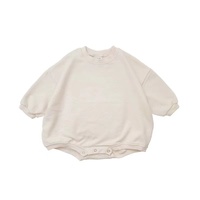 Vêtements pour bébé de haute qualité, survêtement une pièce biologique, sweat-shirt, barboteuse à manches longues, surdimensionné, combinaison pour bébé garçon
