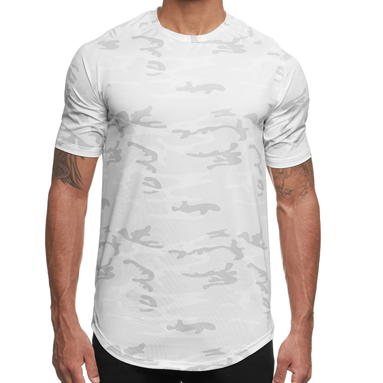 White Camo 95% Polyester & 5% Spandex Shirt