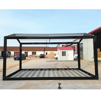 Toit incliné triangulaire Structure en acier Mobile Portable modulaire Pack plat Micro préfabriqué moderne conteneur Immeuble de bureaux Appartement