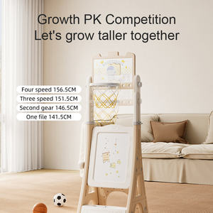 <span class=keywords><strong>Panier</strong></span> <span class=keywords><strong>de</strong></span> <span class=keywords><strong>Basket</strong></span> sur Pied pour Enfants Jeu d'Intérieur Réglable Personnalisé Mini Jouet Portable avec Panneau et Ballons - Product Image 5