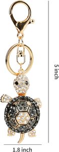 TOPASION Glücksbringer Schildkröte Bunter Opal Strass Damen Auto/Taschen-Schlüsselanhänger Geldbörsen-Charm - Product Image 5