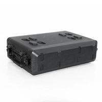 Profondeur 2U 3U 4U 6U PE Poids léger Rolling Rack Case 2 Unit Amplificateur antichoc Flight Case Rack Hard Plastic Rack Case