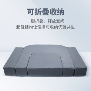 หมอนรองหลังเมมโมรี่โฟมสีเทาเข้มรูปทรงสี่เหลี่ยมผืนผ้าสำหรับอ่านหนังสือและรองรับการพักผ่อนบนเตียงพร้อมดีไซน์กันลื่น - Product Image 5