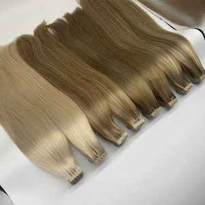 Extensions de cheveux à bandes adhésives 100% Remy les plus vendues, cheveux russes de haute qualité, bandes adhésives invisibles teintes avec garantie de qualité - Product Image 1