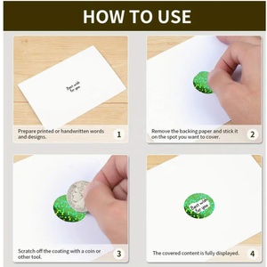 Vente d'usine Autocollants holographiques à gratter de 12 mm Autocollants adhésifs à gratter au laser Rouleau d'autocollants pour carte à gratter Loterie - Product Image 6