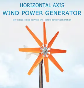 Mini turbina aerogeneradora de alta calidad, 400w, 24V, eje Horizontal