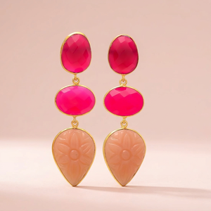 Pendientes Huggie para Niños 2023, Chapados en Oro de 18K, Joyería de Latón, Resina Irregular Hecha a Mano - Product Image 3