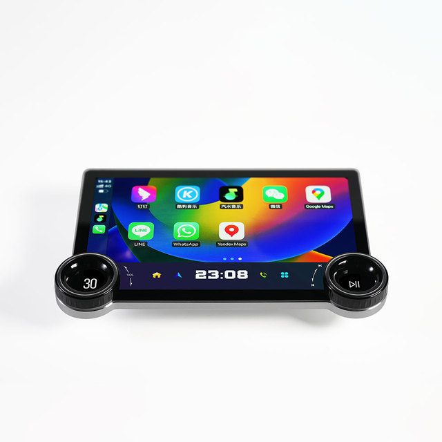 12.3 Inch  Auto Electronics Android QLED 2K GPS Radio Stereo Car DVD Player Two Knobs Car Monitors Multimedia Screen