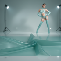 Feuille de Latex de caoutchouc naturel bleu clair Trans pour la fabrication de vêtements en Latex sexy Traitement de coupe personnalisé disponible