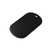 Étiquettes d'identification de chien en métal de nom de bricolage vierges de sublimation gravées au laser personnalisées étiquette pour chien en acier inoxydable poli noir inoxydable