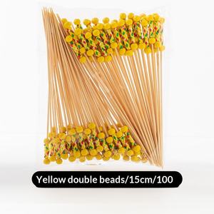 Brochetas de Bambú Premium de 15 cm para Fruta, Barbacoa, Pollo, Té <span class=keywords><strong>con</strong></span> Leche, Decoración de Sándwiches - Product Image 3