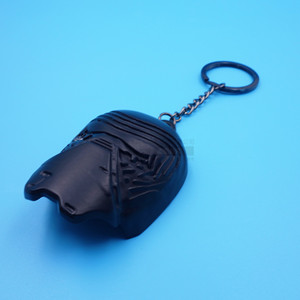 <b>Star</b> Wars Mask Keychain 60mm Zinc Alloy 3D Shape Black Nickel Color Metal <b>Key</b> Chain - Product Image 3