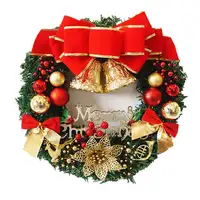 क्रिसमस हिरन के साथ 2022 गर्म बेच घंटी पुष्पांजलि के लिए Bowknot क्रिसमस माला सामने दरवाजा क्रिसमस पेड़ सजावट