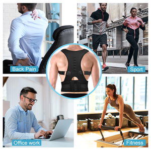 Thérapie magnétique réglable haut du dos épaule soutien orthèse clavicule poitrine colonne vertébrale taille sangles droite Posture correcteur taille - Product Image 4