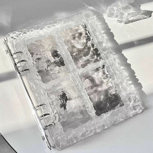 Álbum de Fotos Acrílico A5/A7 Cristal 4 Cuadrículas para Kpop Photocards, 20 Páginas, Cubierta de Ondas de Agua de Alta Transparencia Libro Kpop - Product Image 1
