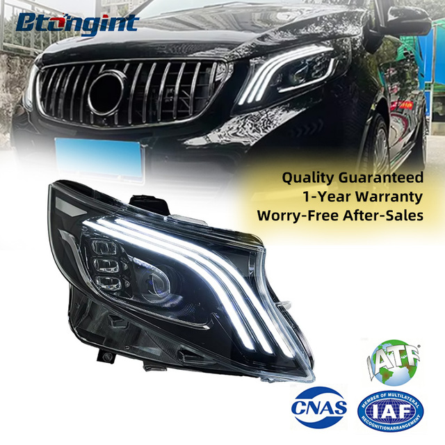 LED Headlamp Automatic Illumination System Automotive Headlights Vehicle Components Suitable for BENZ 16th-23rd Generation Vito