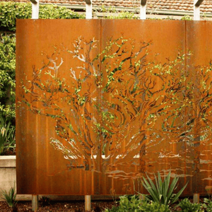 Panneau de clôture d'intimité en tôle d'acier corten décoratif - Product Image 3