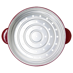 Olla Eléctrica HANABISHI de 10 Pulgadas, Color Rojo Brillante, Olla Pulida con Tapa de Aluminio y Vaporera, Capacidad de 1.5L, Modelo HEP-10S - Product Image 3