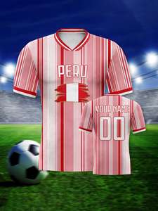 Custom <strong>Peru</strong> Soccer Shirt Personalized Football <strong>Jersey</strong> with Name &amp; Number <strong>Peru</strong> National Team Fanwear for Men Women Youth - Product Image 2