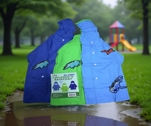 Impermeabile per bambini MJ-2297, stile cartone animato, per uso esterno. - Product Image 2