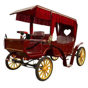 Carroza de Caballos Zhenda para 6 Personas, para Paseos Turísticos al Aire Libre, Bodas Románticas, Estructura de Acero, Neumáticos de Goma Sólida - Product Image 1