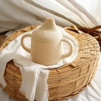 NEWEVER Ensemble de tasses d'apprentissage en silicone pour bébés, best-seller, avec paille, pour enfants de 2 à 4 ans