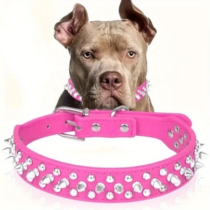 Hot Sale Luxus Anti-Bite Hunde halsband Weiche PU-Leder nieten Modernes Punk Bullet Design Kleine mittelgroße Match Dogs Komfortabel - Product Image 3