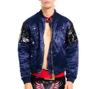 Blousons Anorak et Manteaux Bomber pour Hommes, Coupe Oversize Vintage, Hiver, Coupe-Vent, Épais, Entièrement Zippés, en Nylon Satiné Matelassé, Style Boxy et Rembourré - Product Image 4