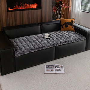 <b>Sofa</b> Cushion Plush Seat Pad 90-140cm Solid Color Non Slip <b>Cover</b> <b>For</b> <b>Sofa</b> Modern Style - Product Image 2