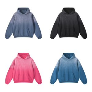 เสื้อฮู้ดดี้สั่งทำพิเศษ ผ้าฝ้าย 400 GSM ทรงโอเวอร์ไซส์ หลวม สไตล์วินเทจฟอกสี ยูนิเซ็กส์ สวมใส่สบายๆ ทุกวัน คุณภาพดี สไตล์คนเมือง สำหรับผู้ชาย - Product Image 3