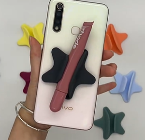 믹스웨어즈 셀프 접착식 실리콘 폰 케이스 미니 립스틱 및 립 글레이즈 홀더 스마트폰 뒷면 스틱 스탠드 - Product Image 2