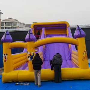 Inflable Comercial de Grado Profesional de Mickey Mouse y Pato Donald, Tobogán Inflable de PVC Ecológico para <span class=keywords><strong>Alquiler</strong></span> en Fiestas Infantiles - Product Image 4