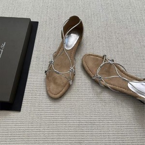 En stock~Sandales romaines rétro à bout ouvert en tissu souple pour femmes, style vacances, sandales élégantes parfaites pour les robes - Product Image 5