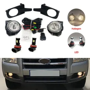 Lampu Kabut LED Halogen untuk Ford Ranger, 2006 2007 2008, Lampu Kabut, Lampu Bohlam Mobil H11 12V dengan Kit Kabel