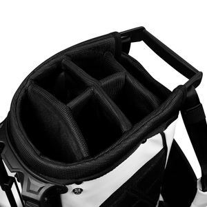 Sac de golf noir et blanc en cuir personnalisé OEM de haute qualité avec support – Fournisseur Fabricant - Product Image 5