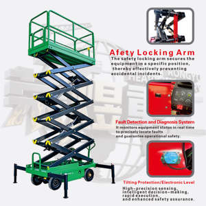 Piattaforma di Lavoro Aerea Idraulica Pieghevole Elettrica in Acciaio Rong Yu GTJZ-6 Certificata CE con Sollevamento a Forbice e Rimorchio per Sollevamento Persone - Product Image 3