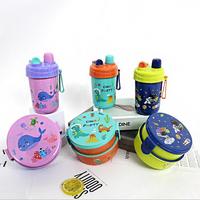Boîte à lunch pour enfants sans BPA, best-seller, avec bouteille, conteneur bento à 2 compartiments pour l'école, sûre et durable pour l'Afrique