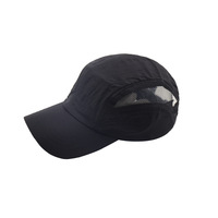 Gorra de béisbol de malla de alto rendimiento personalizada, de poliéster de secado rápido, de 6 paneles, con hebilla de cobre dorado, para golf y deportes, proveedor mayorista OEM a granel