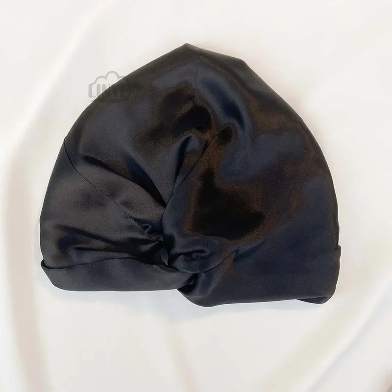Personnalisable En Gros 6A Grade 100% Pure Soie Bonnet Confortable Cheveux Bonnet Sommeil Turban Bonnet En Soie