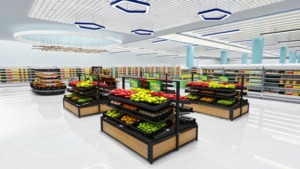 Layanan Desain Tata Letak Supermarket Klasik Desain Toko Render 3D Kulkas dan Rak - Product Image 6