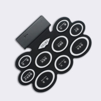 Batterie numérique portable fabricant d'instruments de musique chinois batterie enroulable à la main batterie électronique silicone tambour 9 pads